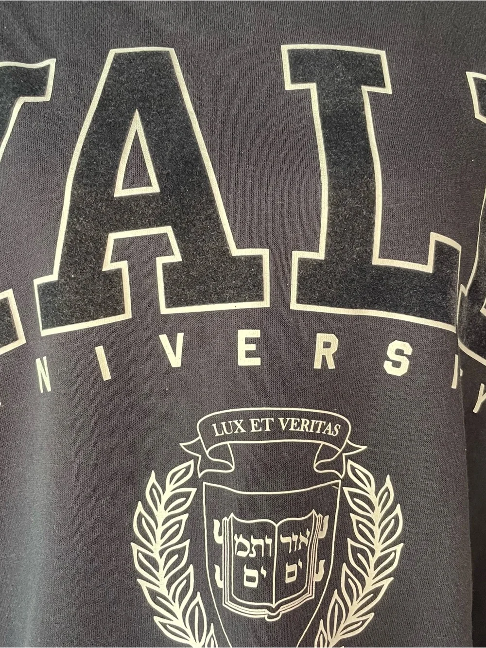 H&M Yale University Navy Crewneck Sweatshirt Women's Size Medium - Picture 2 of 5